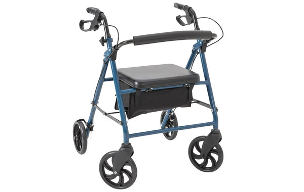 Four-Wheeled Rollator with Solid Back