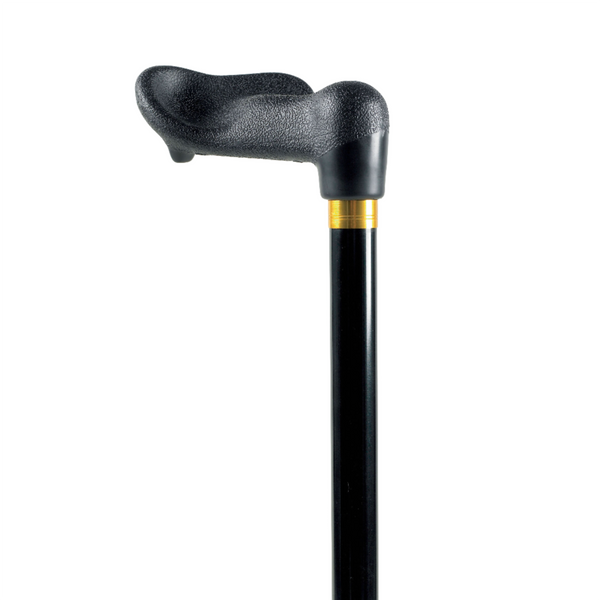 Black Comfy Grip Adjustable Height Walking Stick