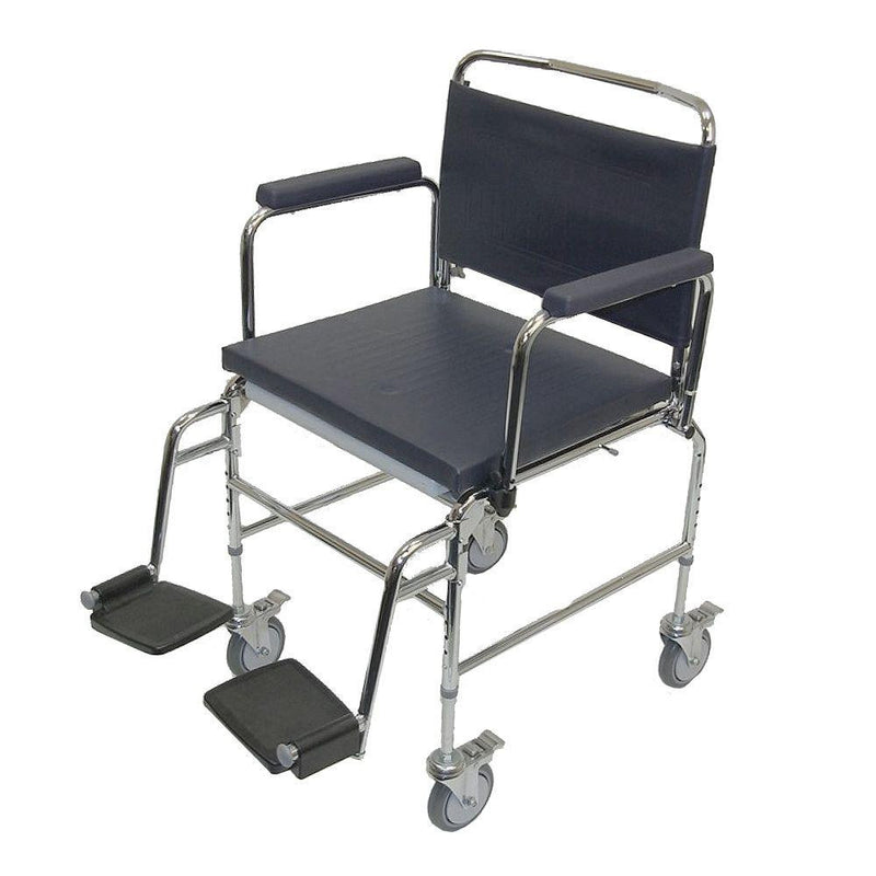 Deluxe Chrome Plated Commode Chair | Adjustable