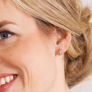 GOLDEN TITANIUM Pendant Brilliance Curved 10mm - Skin Friendly Earrings Ireland