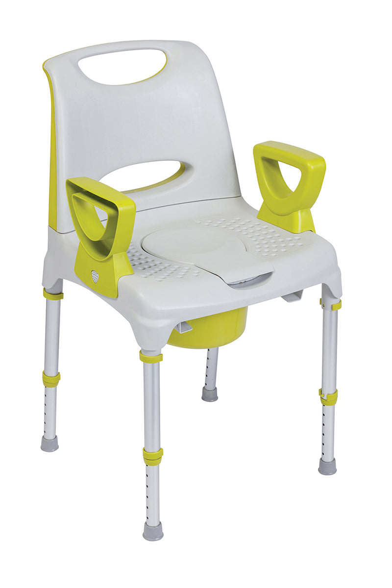 AQ-TICA Comfort Hygienic Shower Chair | Commode Chair | Toilet Raiser
