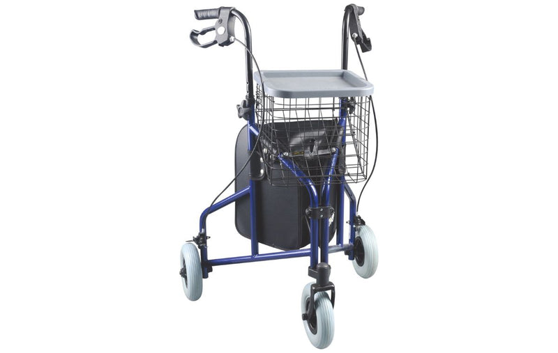 THREE WHEEL WALKER WITH BASKET, TRAY & BAG