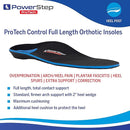 PowerStep ProTech Control Full Length Orthotic Insoles