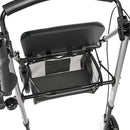 Aluminium 4-wheeled rollator with adjustable seat height