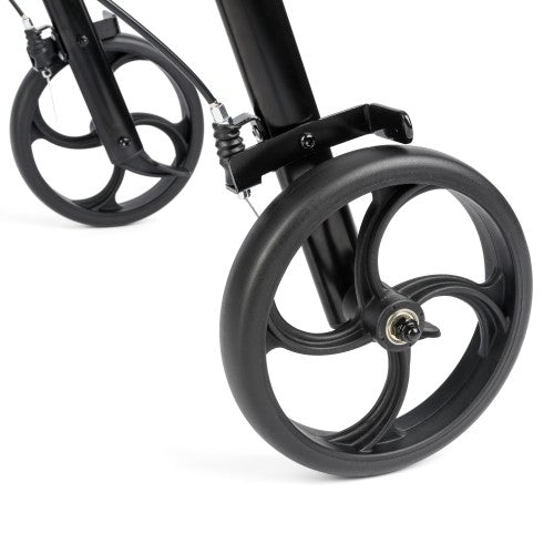 Aluminium 4-wheeled rollator with adjustable seat height - ALINA