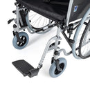 Steel Wheelchair with solid rubber rear wheels