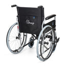 Steel Wheelchair with solid rubber rear wheels