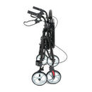 Aluminium 4-wheeled rollator Black