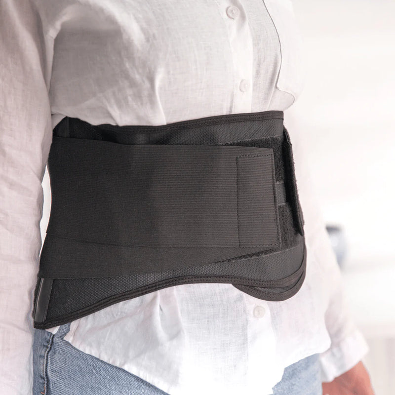 Double Pull Lumbar Support Belt - Adjustable Velcro Back Brace
