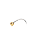 Golden Titanium Nose Jewellery Ball 3mm Skin Friendly Earrings Ireland