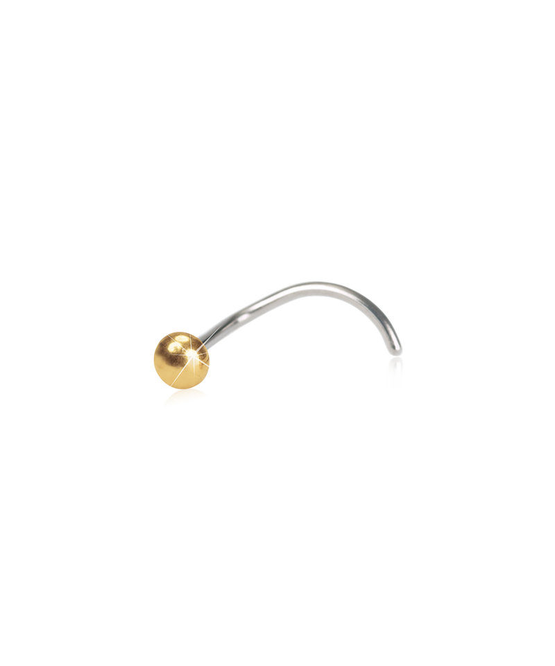 Golden Titanium Nose Jewellery Ball 3mm Skin Friendly Earrings Ireland