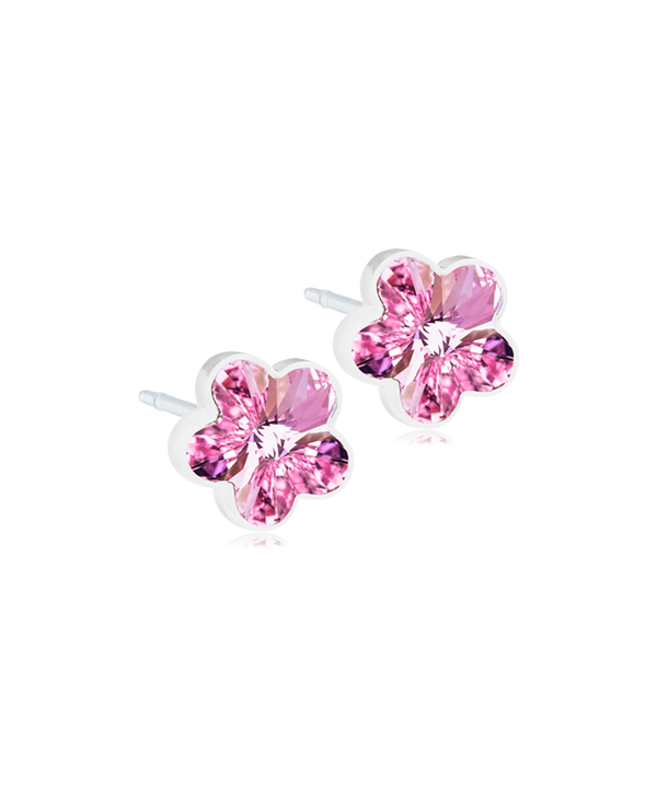 Medical Plastic - Flower Earring Light Rose 6mm Skin Friendly Earrings Ireland