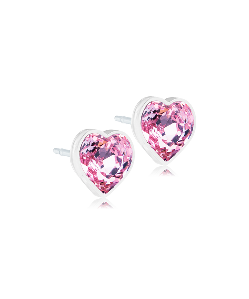 Medical Plastic - Heart Earring 6mm Skin Friendly Earrings Ireland