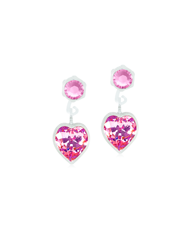 Medical Plastic - Pendant Heart Earring 4/6mm