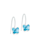 Medical Plastic - Pendant Fixed Butterfly Aquamarine Earring Skin Friendly Earrings Ireland