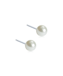 Natural Titanium Pearl 4mm White Skin Friendly Earrings Ireland