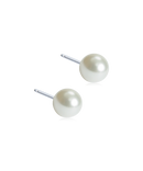 Natural Titanium - Pearl Earring 5 mm White Skin Friendly Earrings Ireland