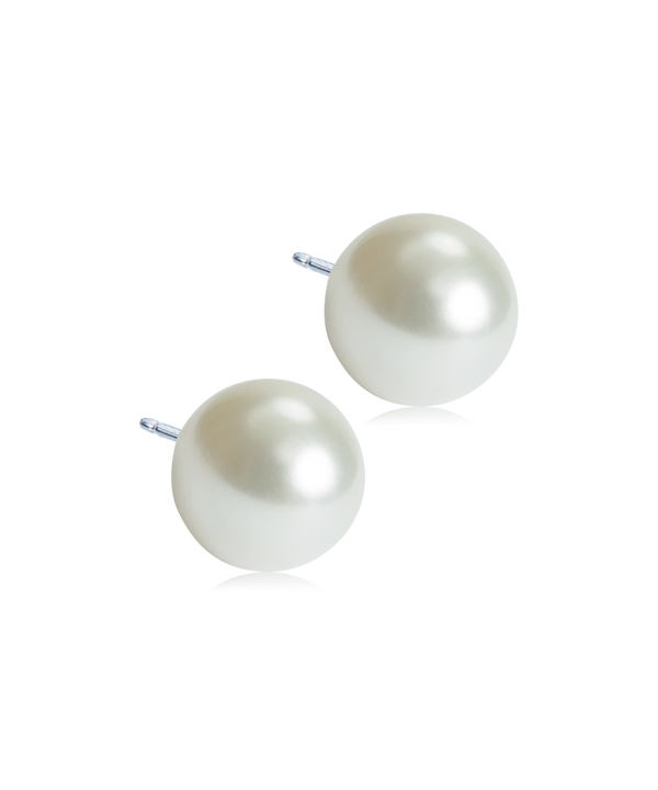 Natural Titanium - Pearl Earring 10 mm Skin Friendly Earrings Ireland