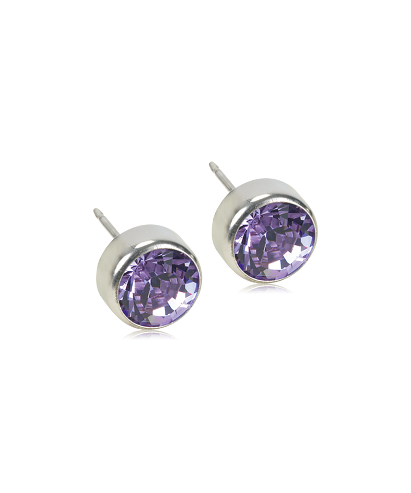 SILVER TITANIUM Bezel 5 mm -  Skin Friendly Earrings Ireland