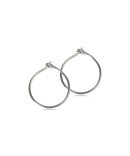 Natural Titanium - Hoop Ear Ring 14 mm Skin Friendly Earrings Ireland