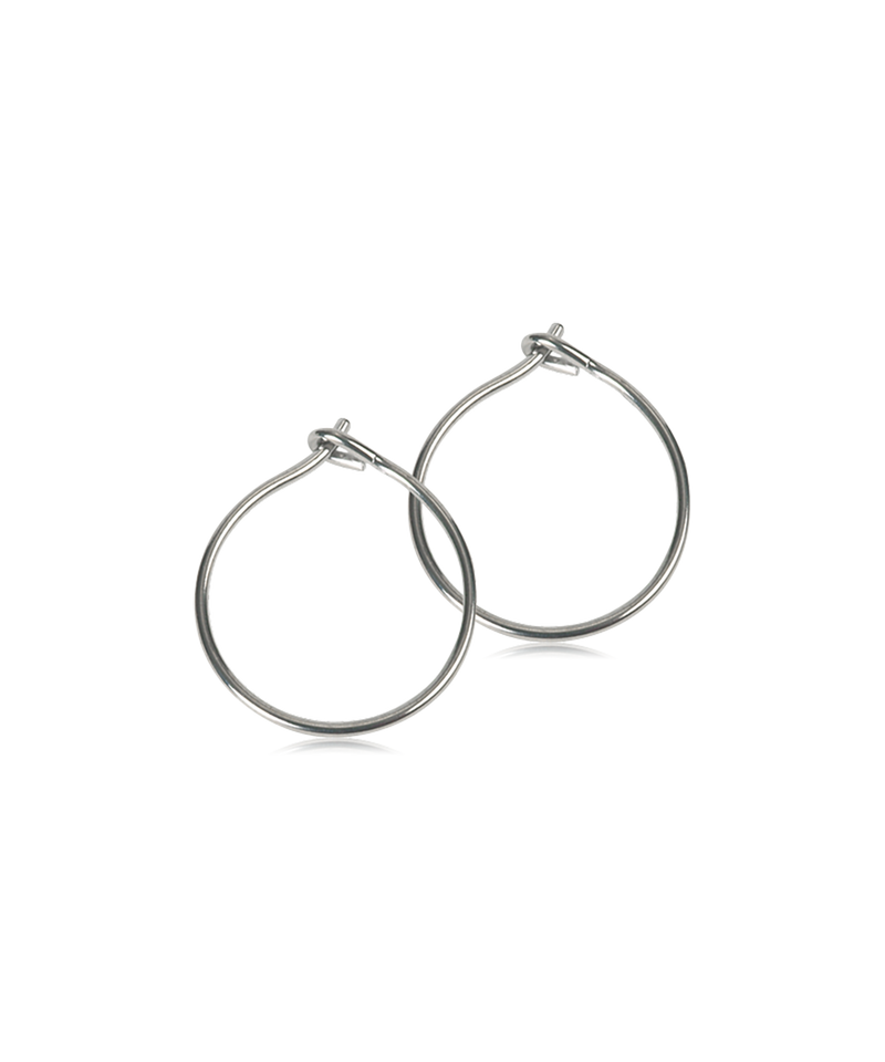 Natural Titanium Hoop Ear Ring 14 mm Skin Friendly Earrings Ireland