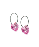 NATURAL TITANIUM Heart 10 mm, Ring 14mm - Skin Friendly Earrings Ireland