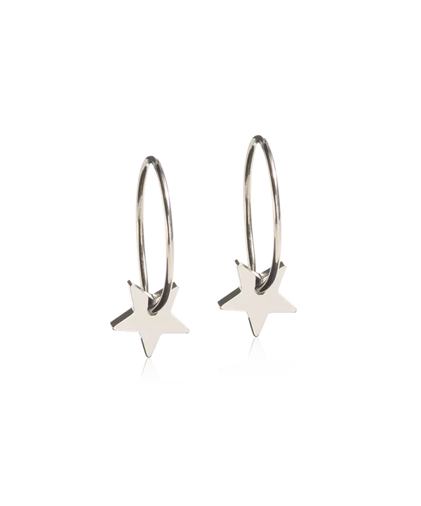 Natural Titanium  Ear Ring, Pendant Star 8 mm Skin Friendly Earrings Ireland