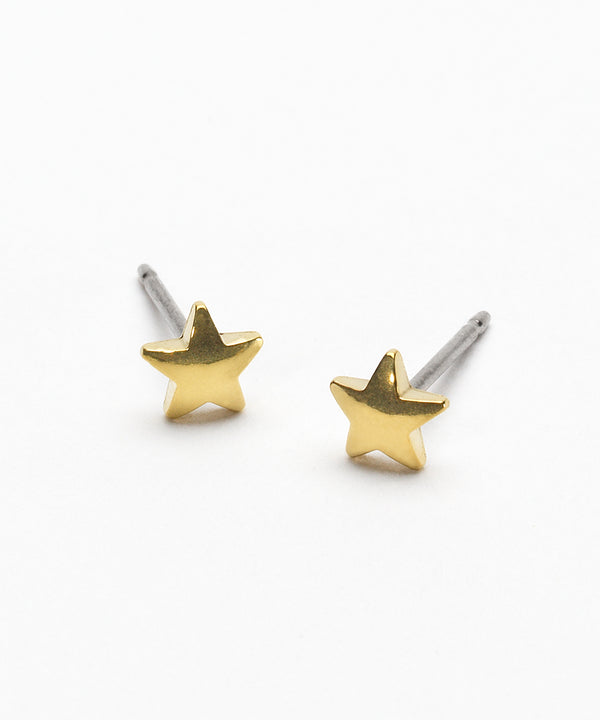 Golden Titanium - Star 5mm Earring Skin Friendly Earrings Ireland
