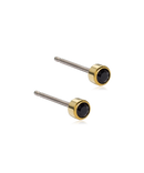 Golden Titanium - Bezel Earring 3 mm Skin Friendly Earrings Ireland