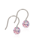 Natural Titanium - Mini Pendant Crystal Ball Earring 6mm Skin Friendly Earrings Ireland