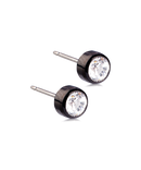 Black Titanium - Crystal Bezel Earring 5 mm Skin Friendly Earrings Ireland