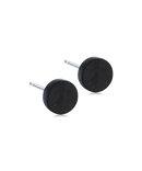 Black Titanium Puck 8mm Skin Friendly Earrings Ireland