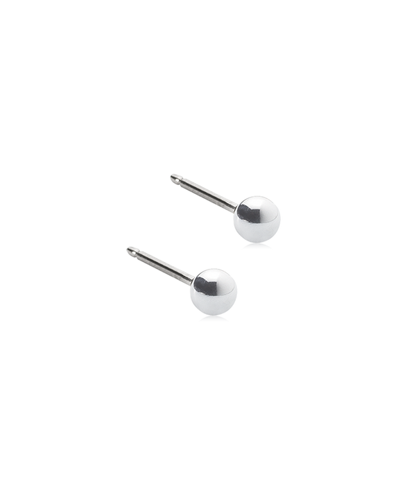 Silver Titanium - Ball Earring 3 mm