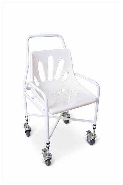 Mobile Shower Chair with Wheels | Height Adjustable