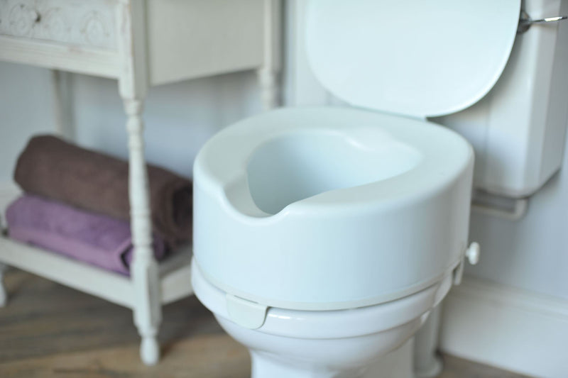 6 Inch (15cm) Raised Toilet Seat With Lid