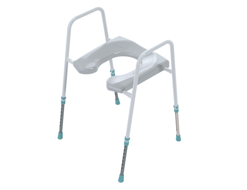 Height Adjustable Toilet Surround with Horseshoe Seat