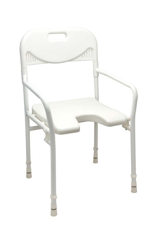 Portable Shower Chair with Armrests and backrest | Foldable