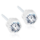 MEDICAL PLASTIC  4 mm Skin Friendly Earrings