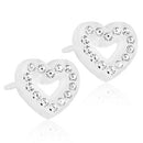 MEDICAL PLASTIC Brilliance Heart Hollow 10 mm - Skin Friendly Earrings Ireland