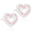 MEDICAL PLASTIC Brilliance Heart Hollow 10 mm - Skin Friendly Earrings Ireland