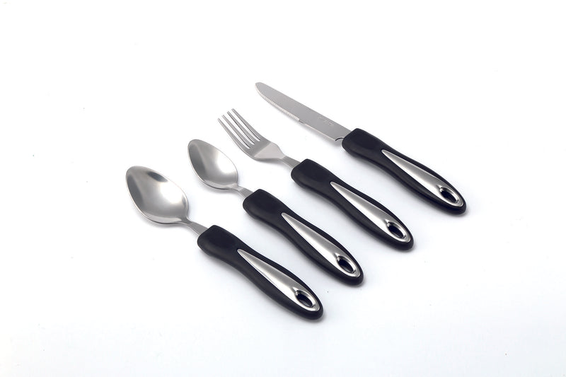 Cutlery Set Chic With Ergonomic Sort Rubber Handle