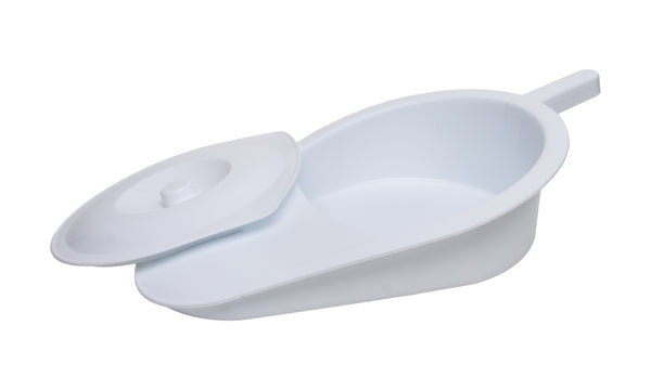 Angled Bed Pan "STANDARD" With Lid White