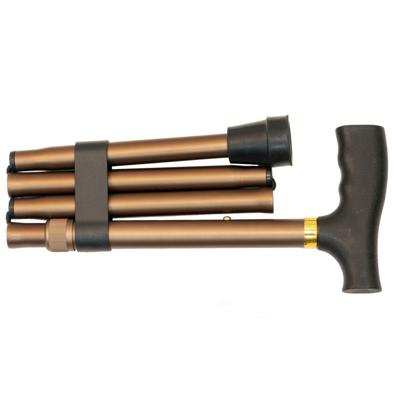 Folding Adjustable Walking Stick | Bronze