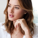 GOLDEN TITANIUM Brilliance Puck 8 mm, Crystal- Skin Friendly Earrings Ireland