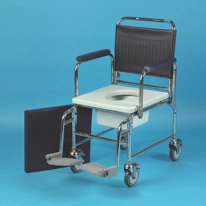 Deluxe Chrome Plated Commode Chair | Adjustable