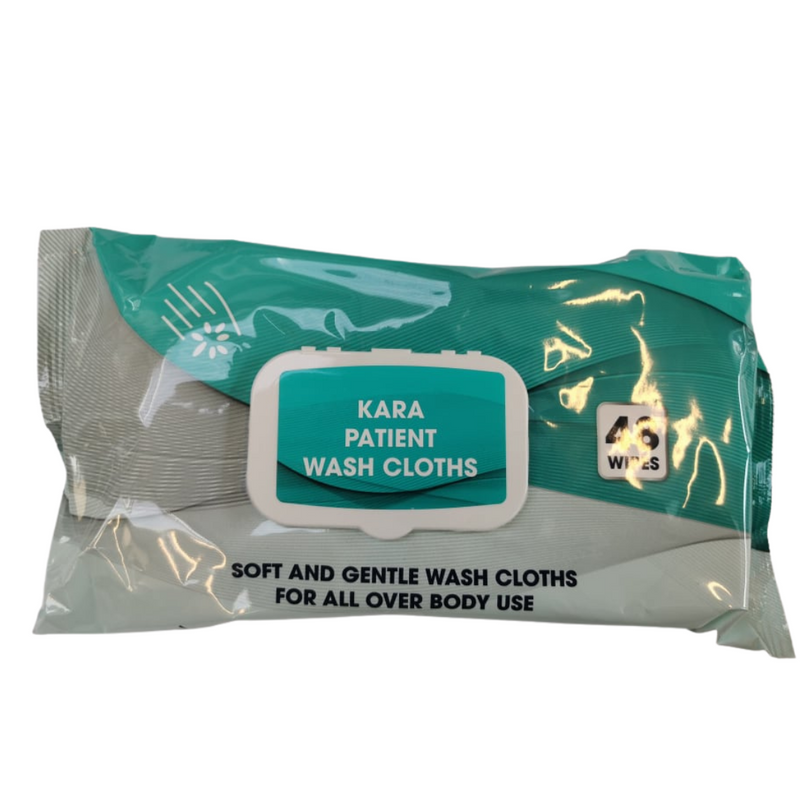 Kara Patient Wash Cloths | Wet Wipes | 48 per Pack