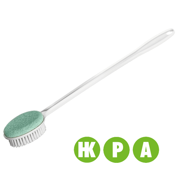 Helping Hand Long Foot Scrub Brush and Pumice : long foot scrub brush