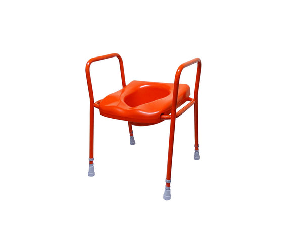 Raised Toilet Seat Frame with Comfort Seat  RED