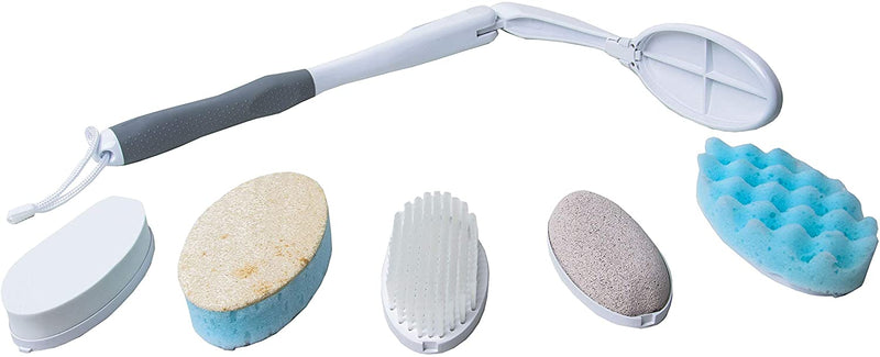 Long Handled Body Care Set, 5 Attachments