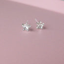 MEDICAL PLASTIC Star 6 mm, Crystal - Skin Friendly Earrings Ireland